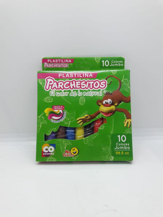 PLASTILINA JUMBO X 10 PARCHESITOS
