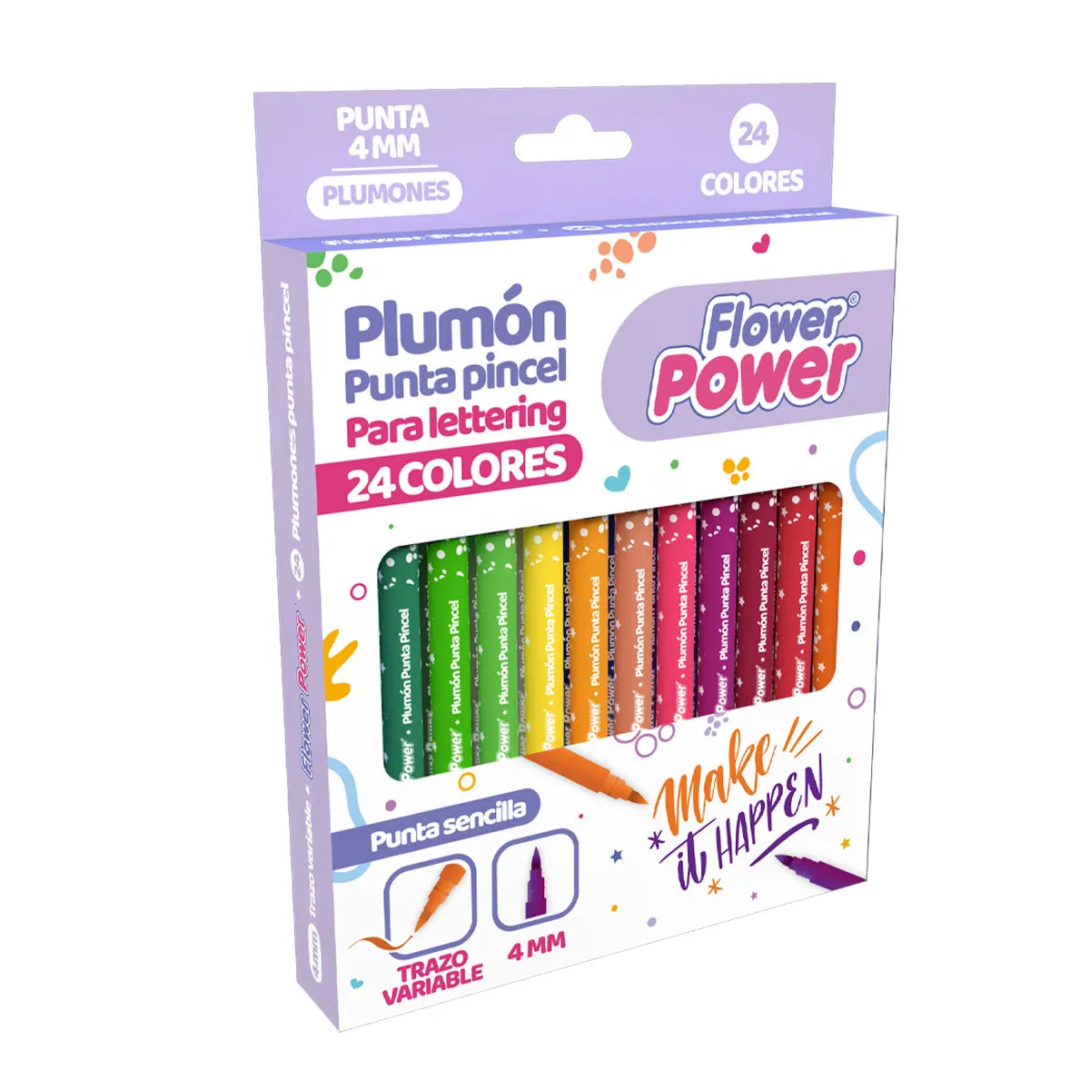 PLUMON PUNTA PINCEL DP X 24 PRIMAVERA-FLOWER