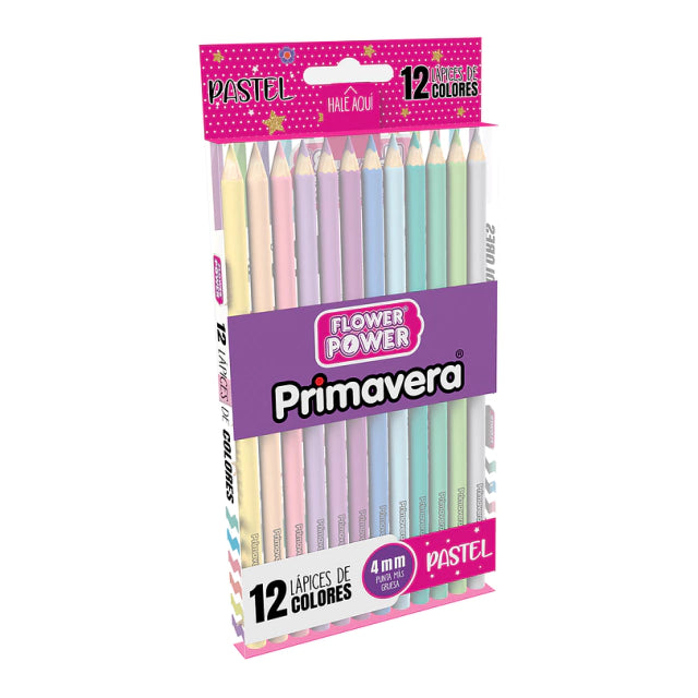 COLOR PASTEL FLOWER POWER X12 PRIMAVERA
