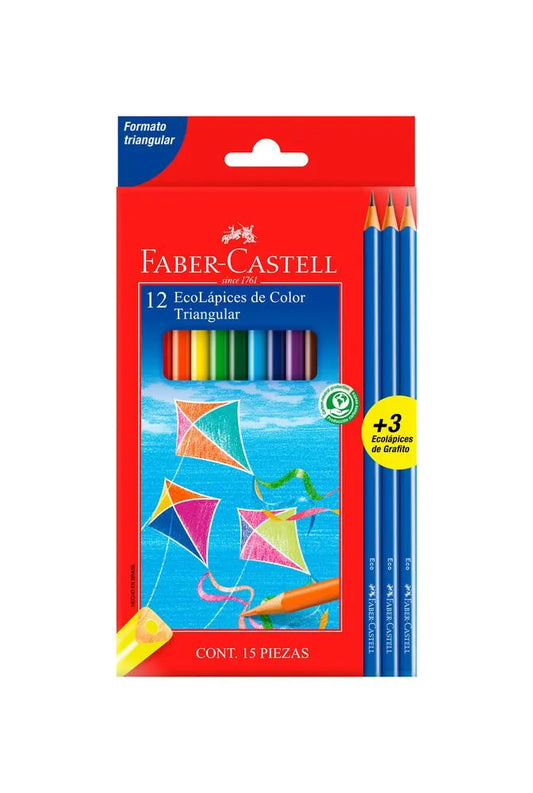 COLOR FABER CASTELL TRIANGULAR 12 +3