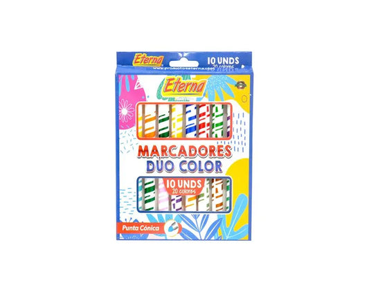 MARCADOR DUO ETERNA COLOR X10