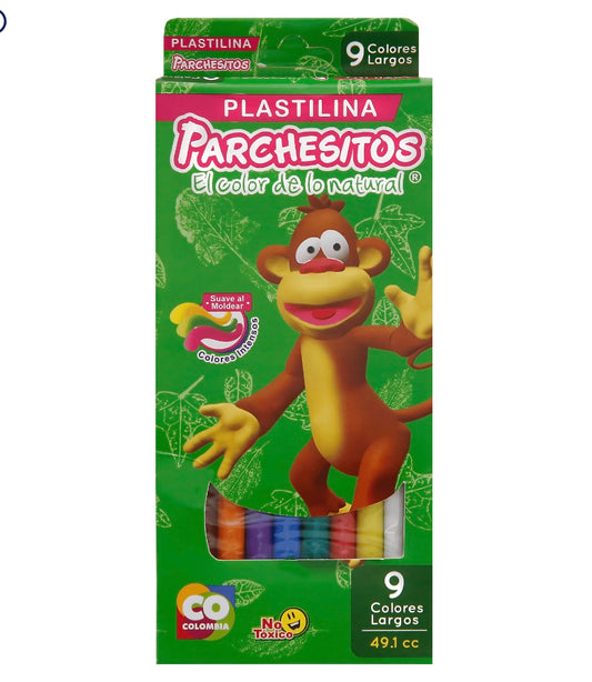 PLASTILINA LARGA X 9 PARCHESITOS
