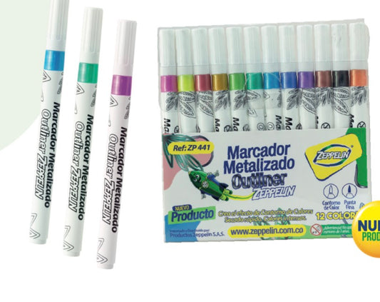 MARCADOR METALIZADO X 12 ZP 441