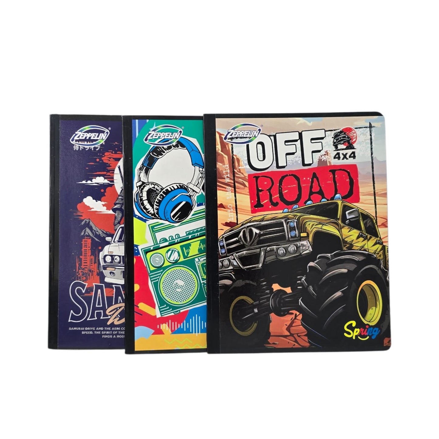 CUADERNO ZEPPELIN /SPRING DE 50H STICKER