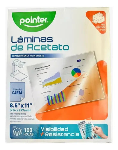 LÁMINA DE ACETATO CARTA PAQUETE X 100