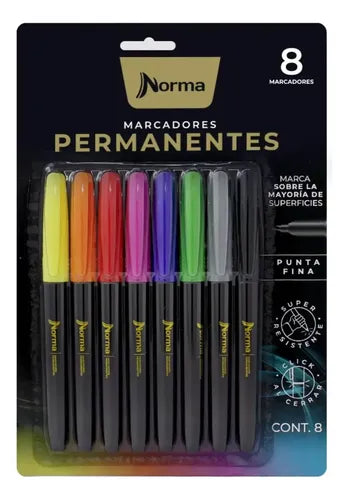 MARCADOR PERMANENTE P.F X8 NORMA