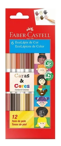 COLOR FABER CASTELL X6 CARAS BICOLOR