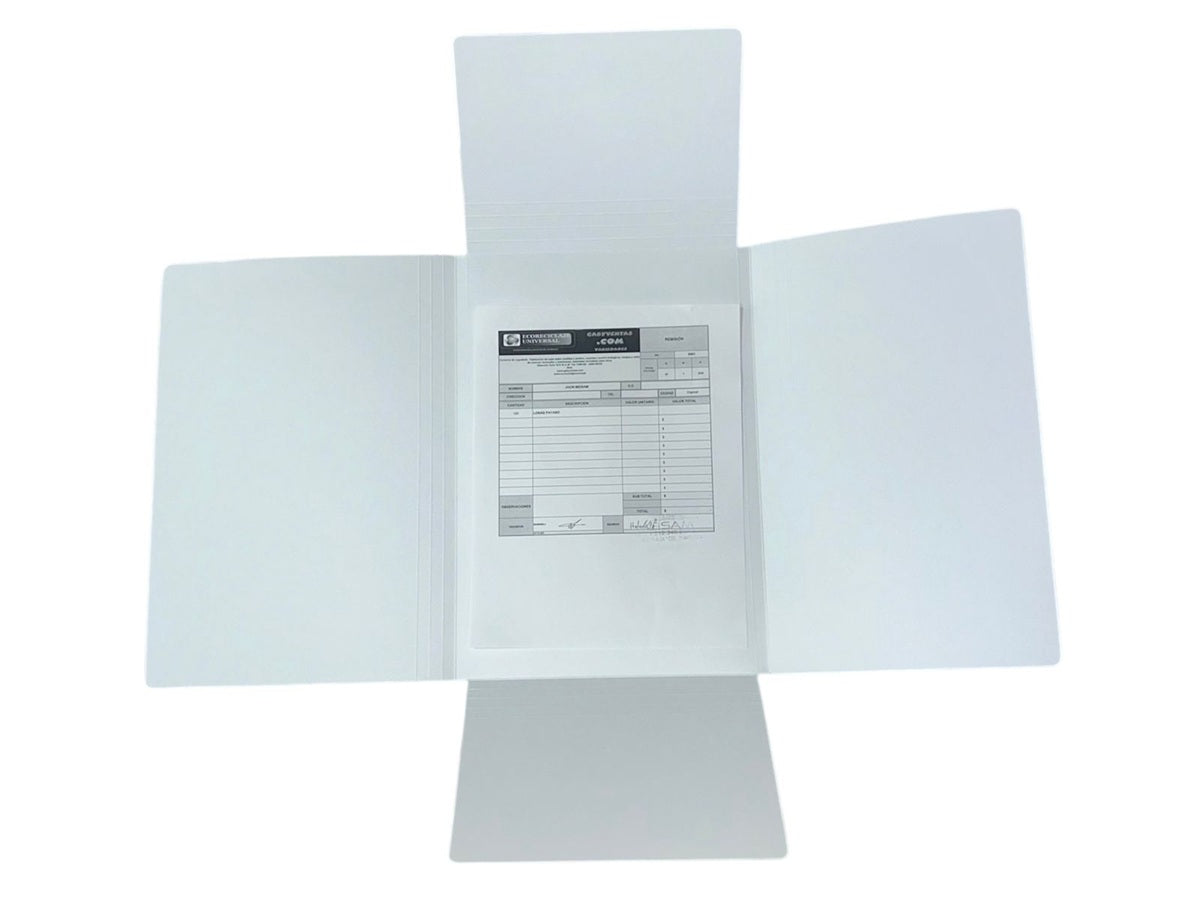 CARPETA 4 ALETAS BLANCA