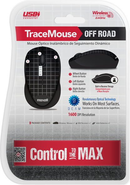 MOUSE INALAMBRICO TRACE MOW MAXELL