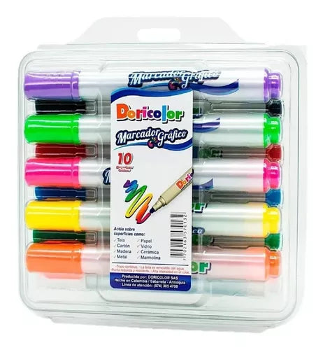 MARCADOR GRAFICO X 10 DORICOLOR