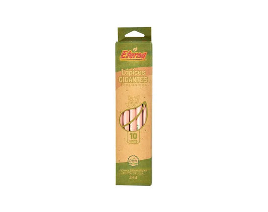 LAPIZ NEGRO TRIANGULAR NATURAL ETERNA CON BORRADOR
