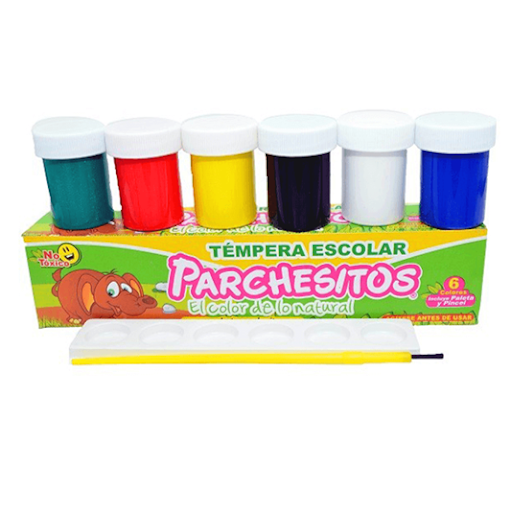 TEMPERA PARCHESITOS X6 PEQUEÑA 15 CC