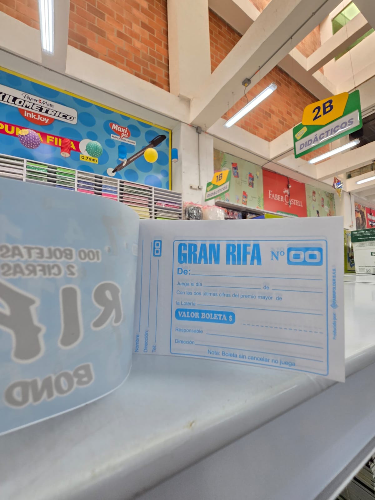 TALONARIO DE RIFA PQ BOND