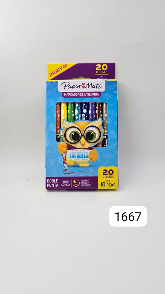 MARCADOR BASE AGUA X10 DP PAPER MATE