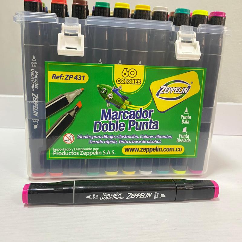 MARCADOR DOBLE PUNTA ZEPPELIN X60 ZP431
