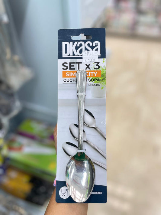 SET X 3 CUCHARAS SOPA DKASA
