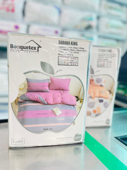 JUEGO SABANA BOUQUETEX KING
