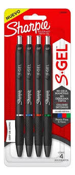 LAPICERO GEL SHARPIE X4 0.7