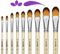 PINCEL LENGUA DE GATO X 9