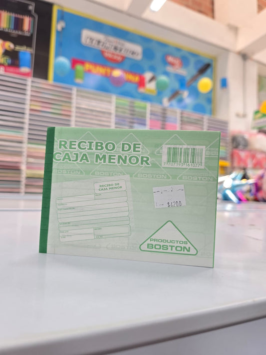 RECIBO DE CAJA MENOR BOSTON 200H