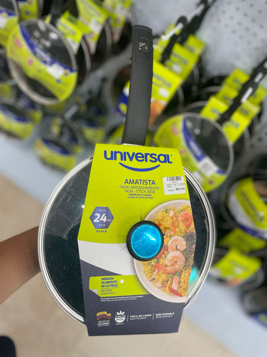 SARTEN WOK UNIVERSAL AMATISTA 24 CM