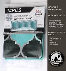 SET CORTINA + TAPETE BAÑO
