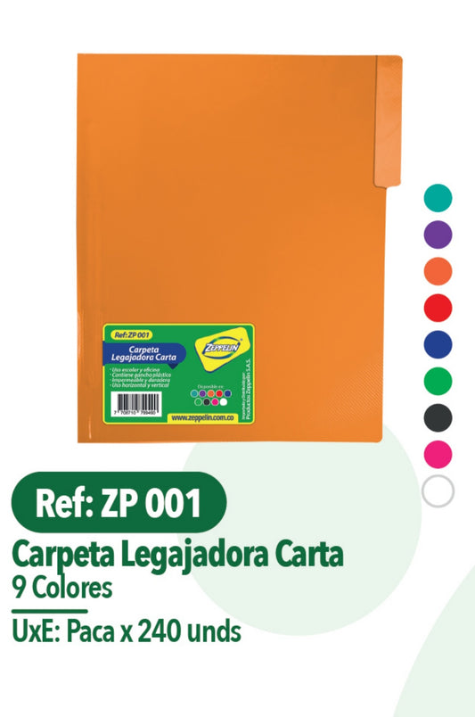 FOLDER PLASTICO CARTA ZEPPELIN