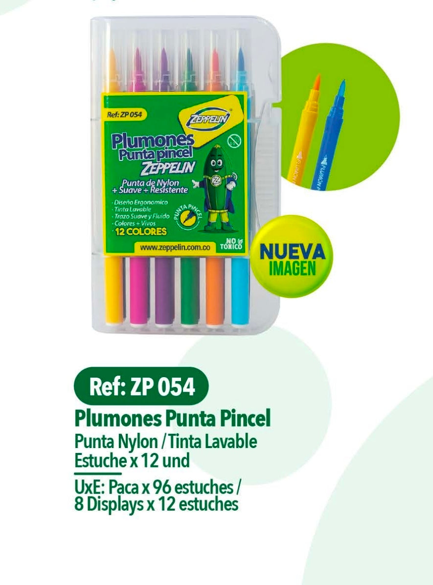 PLUMON PUNTA PINCEL ZEPPELIN X12  ZP 054