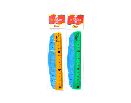 REGLA BICOLOR ETERNA 15CM