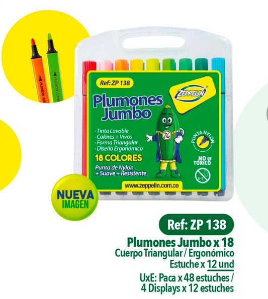 PLUMON CAJA GRUESO X18 ZEPPELIN ZP138