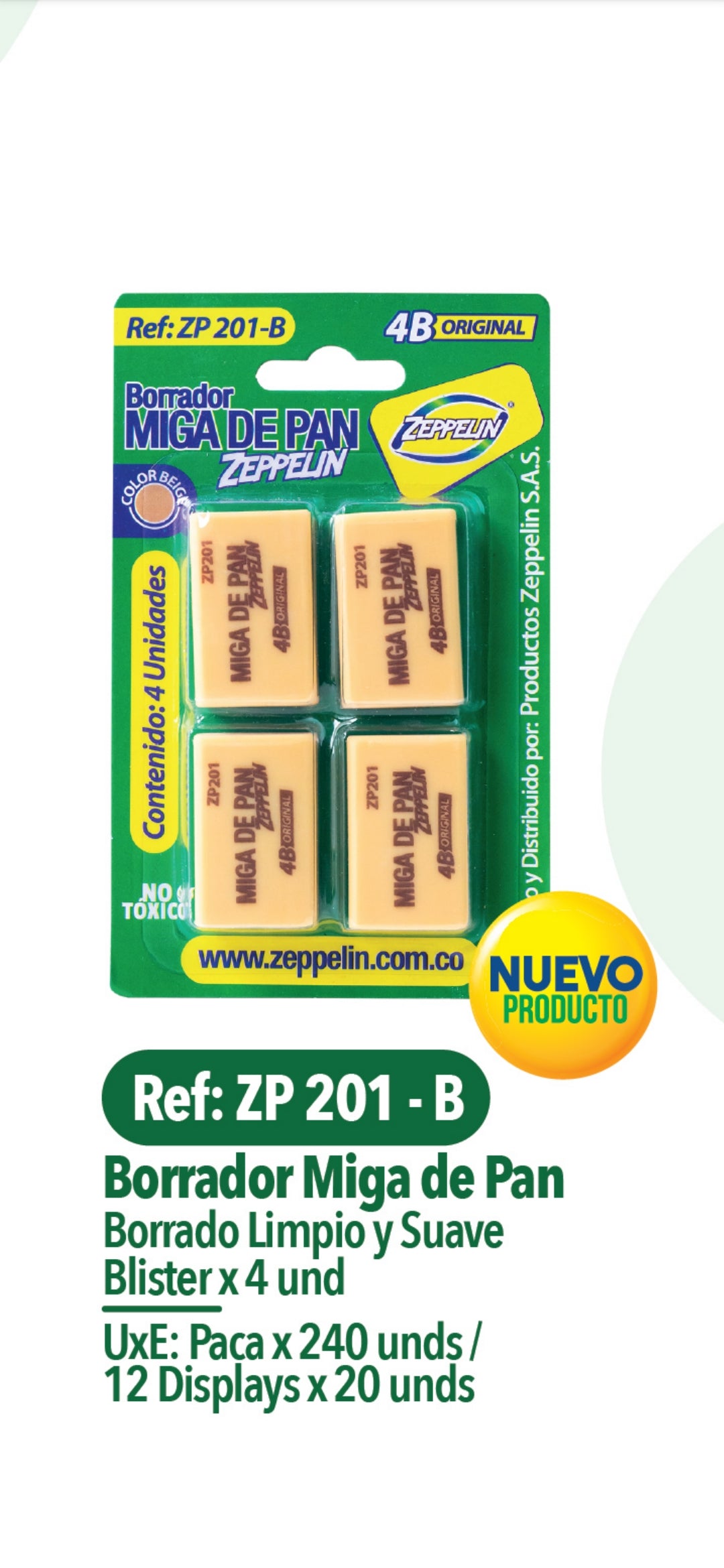 BORRADOR MIGA PAN ZEPPELIN X4 ZP200 -201