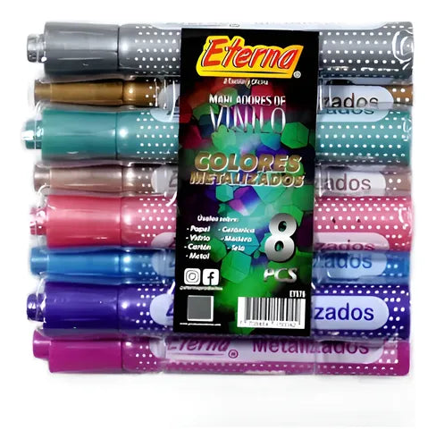 MARCADOR DE VINILO METALIZADO X8 ETERNA