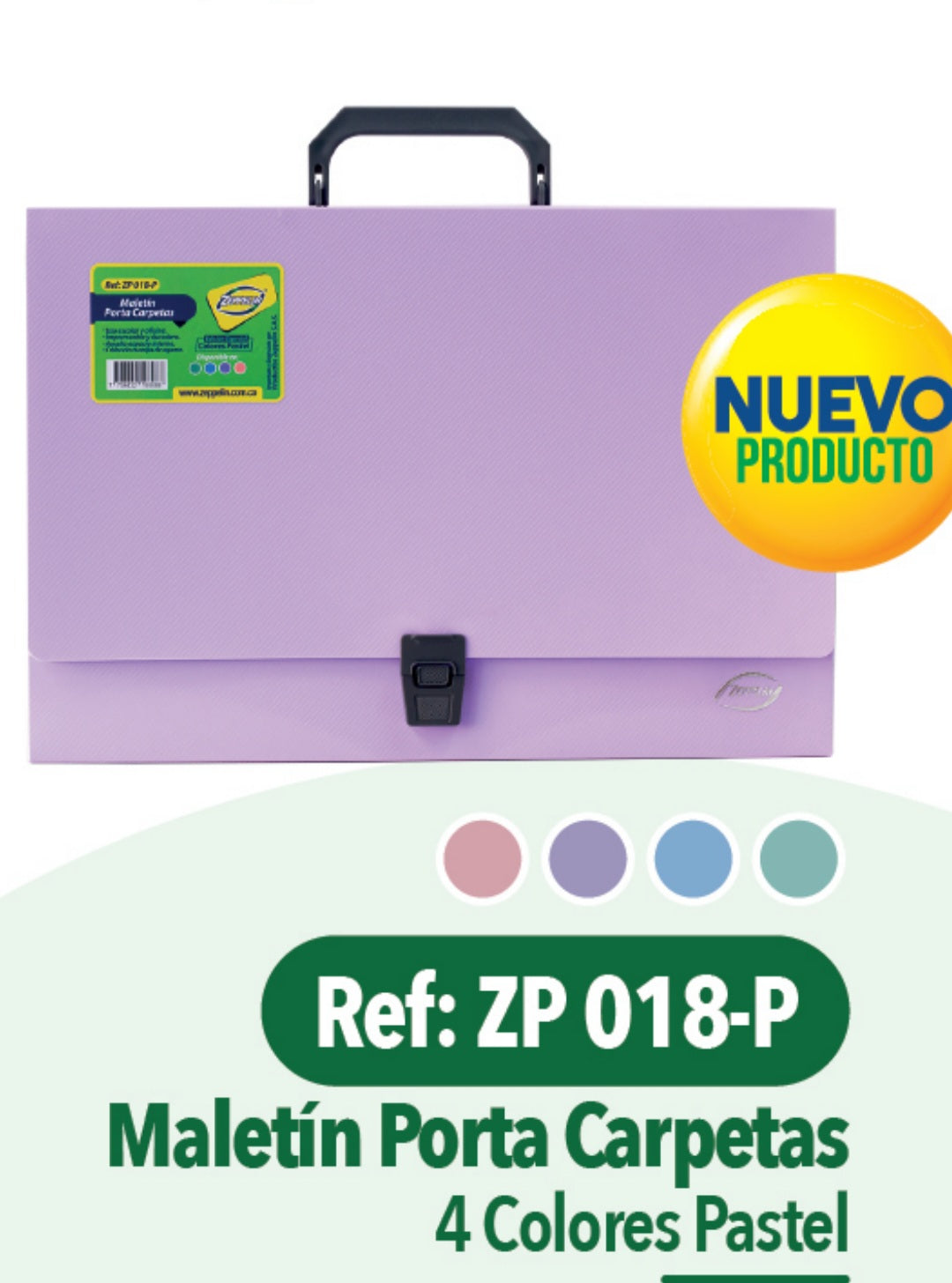 PORTAFOLIO UNICOLOR ZEPPELIN ZP018 1C-PASTEL