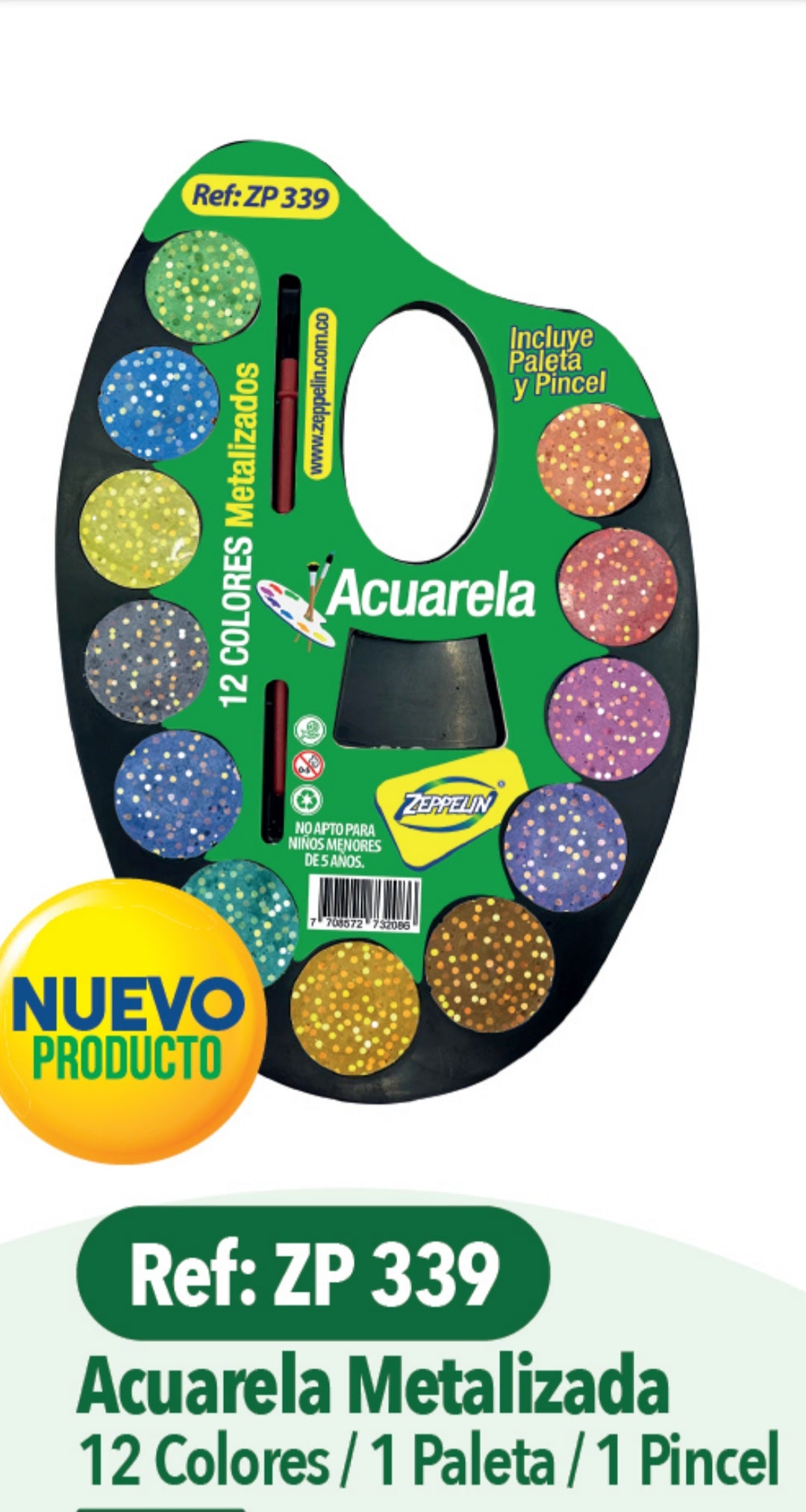 ACUARELA PQ METALIZADA ZEPPELIN ZP339