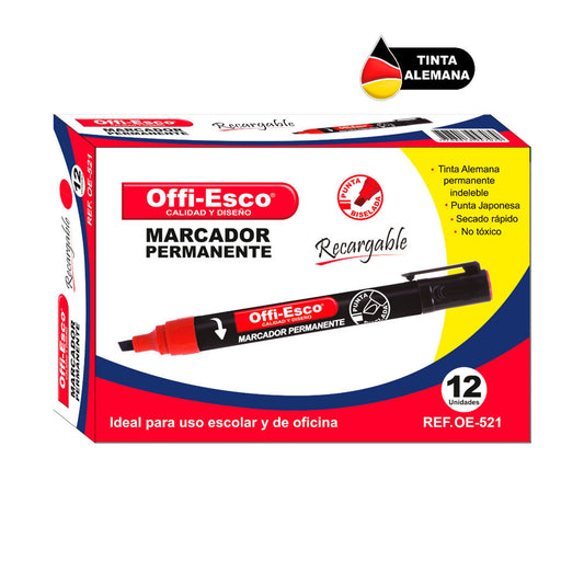 MARCADOR PERMANENTE RECARGABLE OFFIESCO OE-521