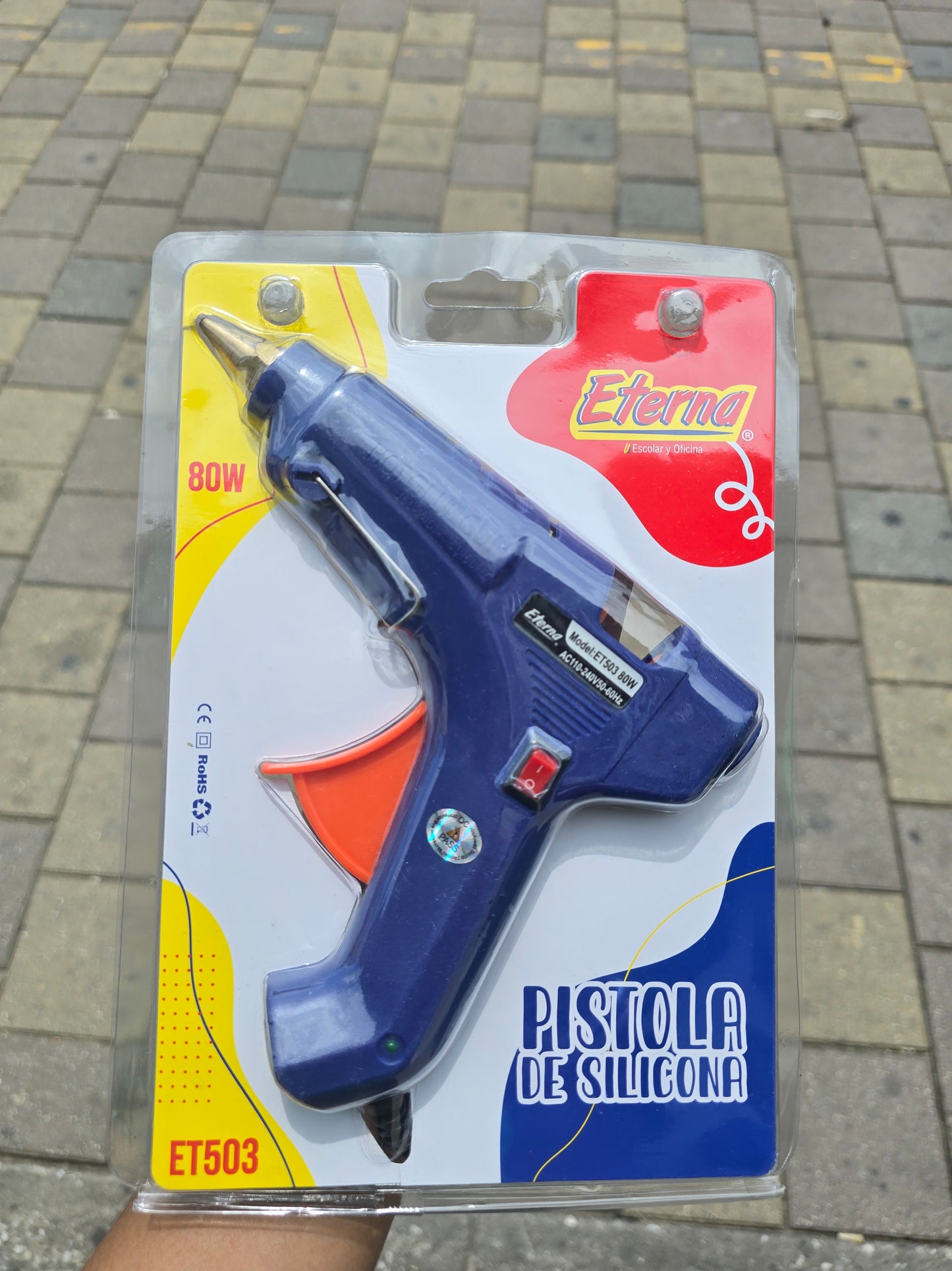 PISTOLA DE SILICONA GRANDE ETERNA 80W ET503