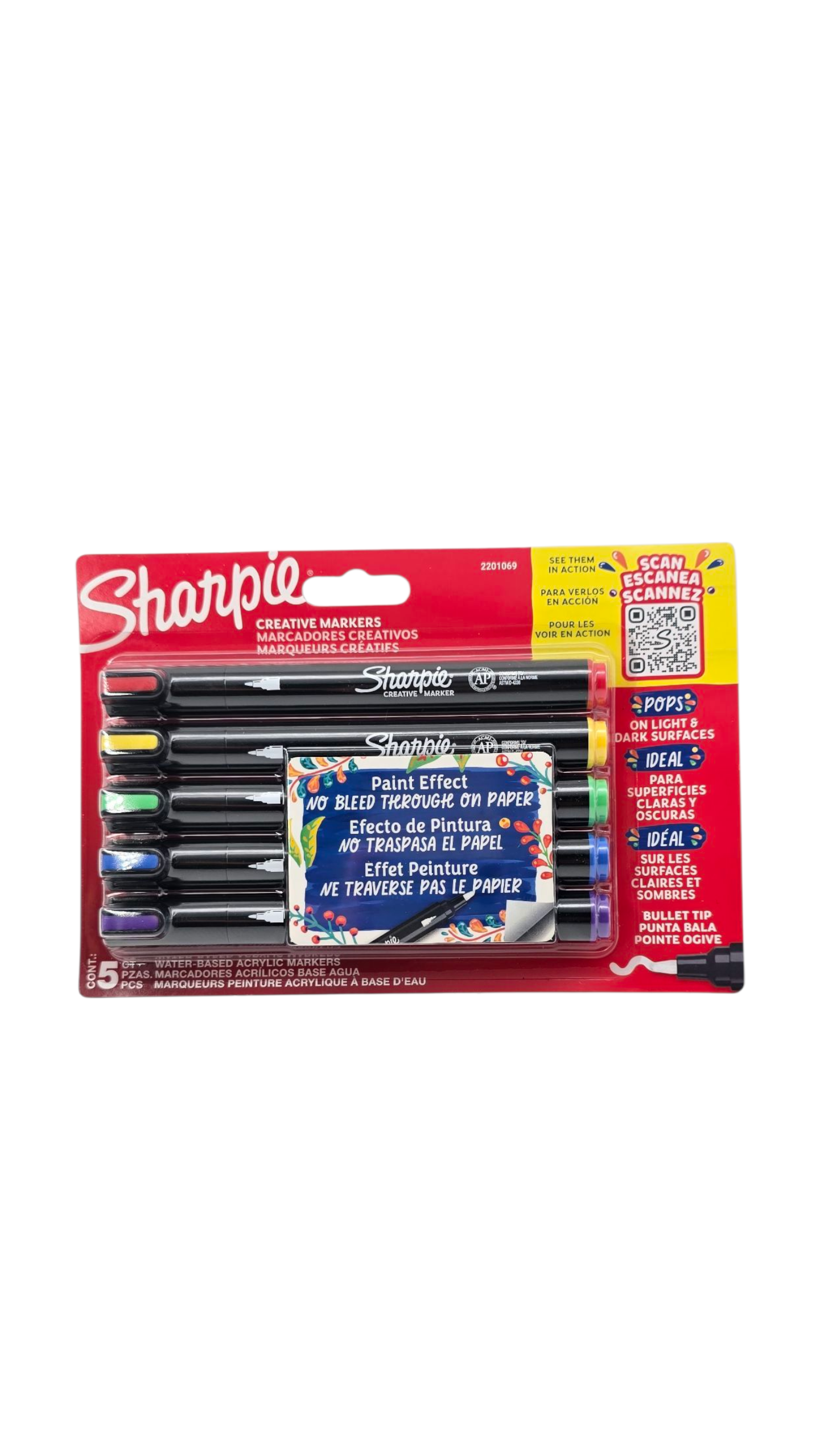 MARCADOR SHARPIE ACRILICO X5