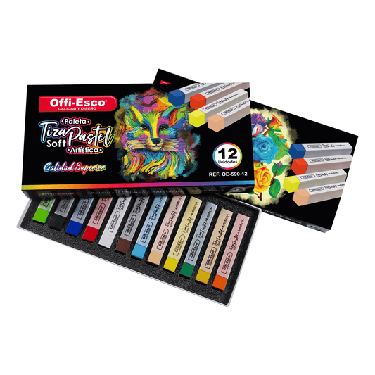 TIZA PASTEL X12 FINA OFFIESCO 590-12